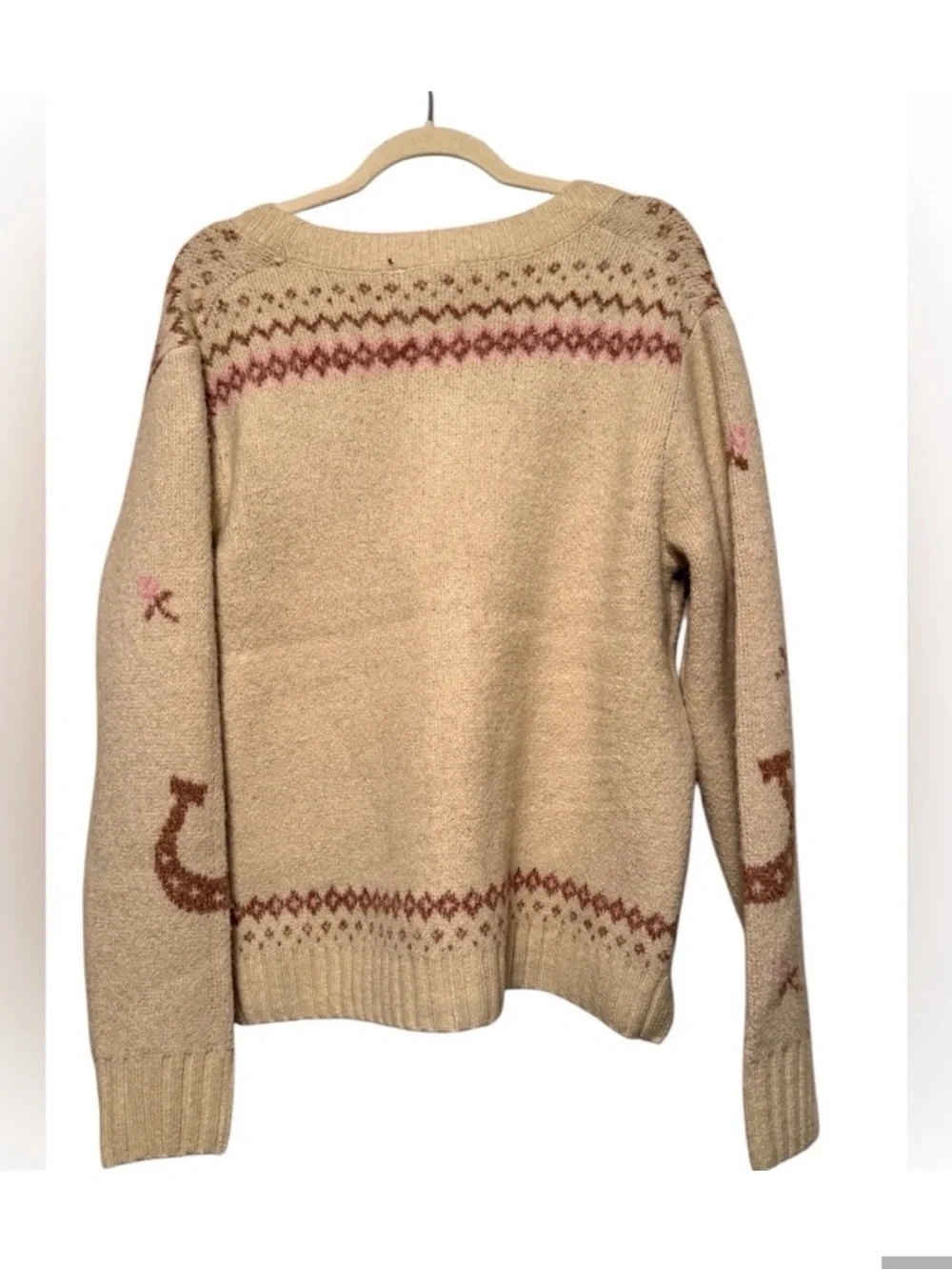 New Anthropologie Haute Hippie Western Horse Button Cardigan Size XS - Picture 3 of 6